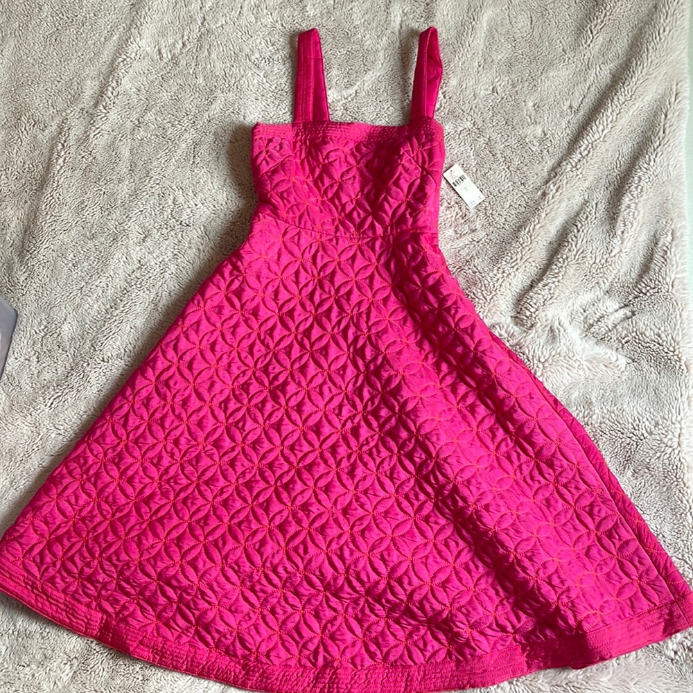 Maeve Pink Textured Midi Dress